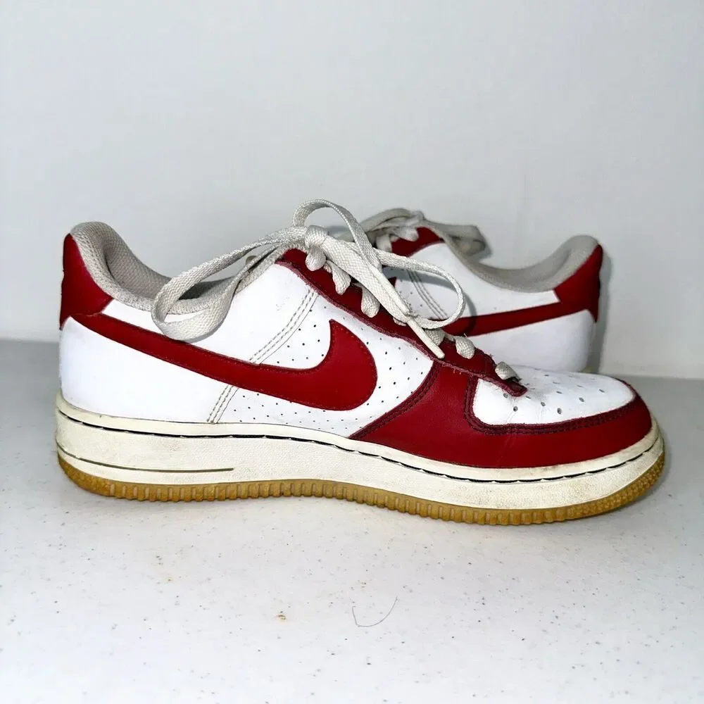 Nike Air Force 1 low LeBron 2009 Sz 5.5‎ youth Rare Retro Red & White